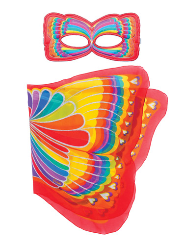 Vingar + ansiktsmask - Regnbågsfjäril