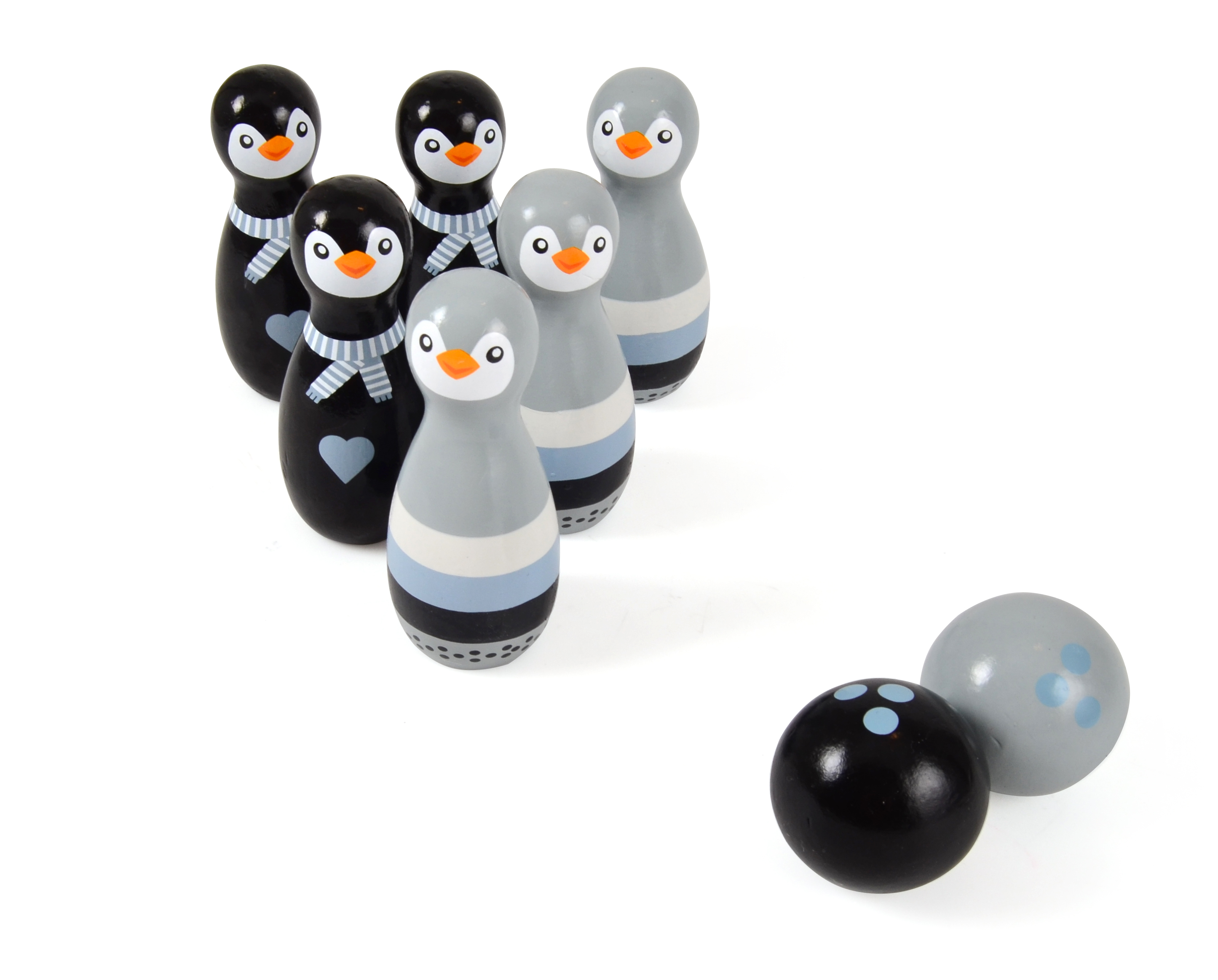Bowlingspel i trä - Pingvin